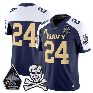 Personalized NM 2026 Vapor Limited Jersey V3 - Navy Alternate / #24 Midshipmen Stitched