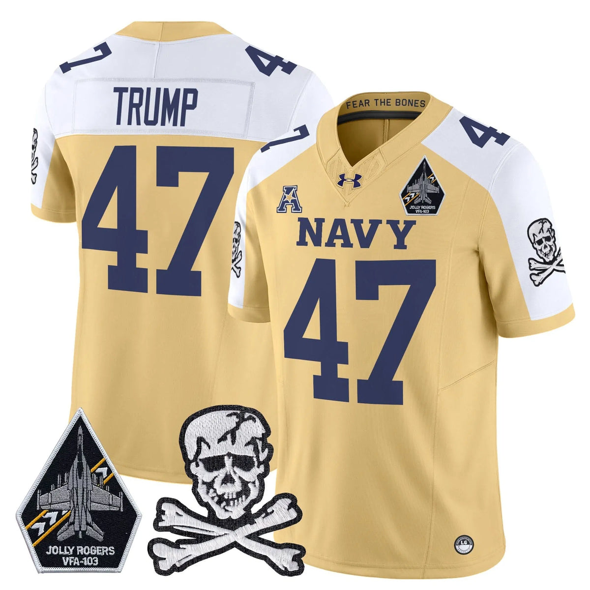 Personalized NM 2026 Vapor Limited Jersey V3 - Gold Altenate / Trump Stitched