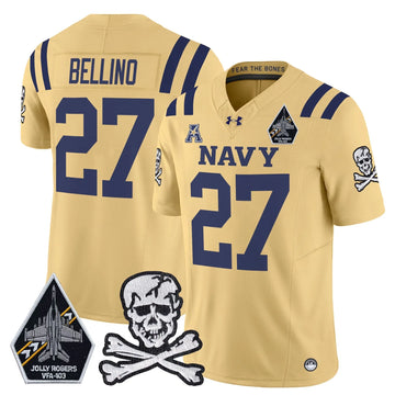 Personalized NM 2026 Vapor Limited Jersey V3 - Gold / Joe Bellino Stitched