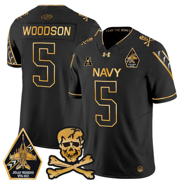 Personalized NM 2026 Gold Vapor Limited Jersey - Black Gold / Braxton Woodson Stitched