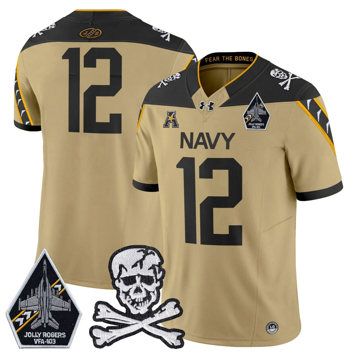 Personalized NM 2026 Vapor Limited Jersey - Gold / 12th Man Stitched