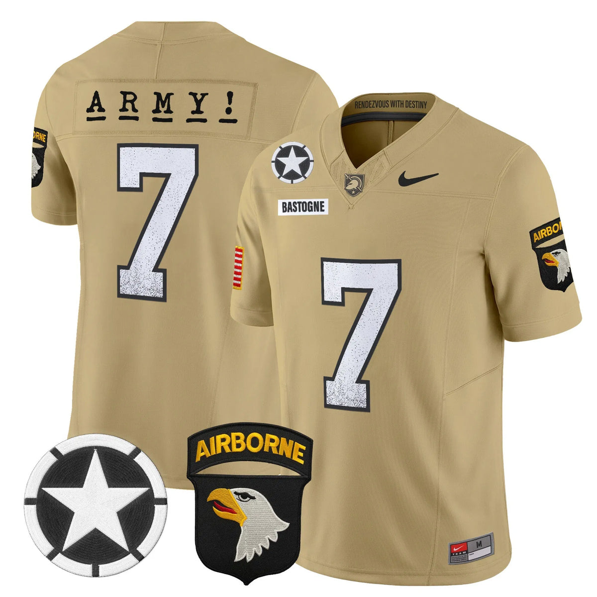 Personalized ABK 2026 Screaming PHI Vapor Limited Jersey - Tan / #7 Bastogne Stitched