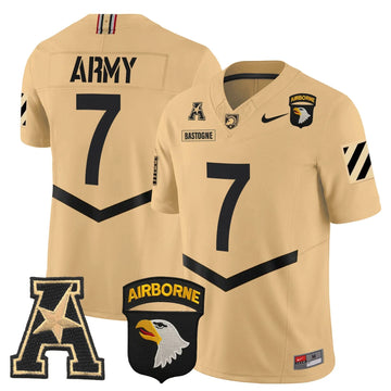 Personalized ABK 101st Airborne Division Patch 2026 Vapor Limited Jersey V3 - Tan / #7 Bastogne Stitched