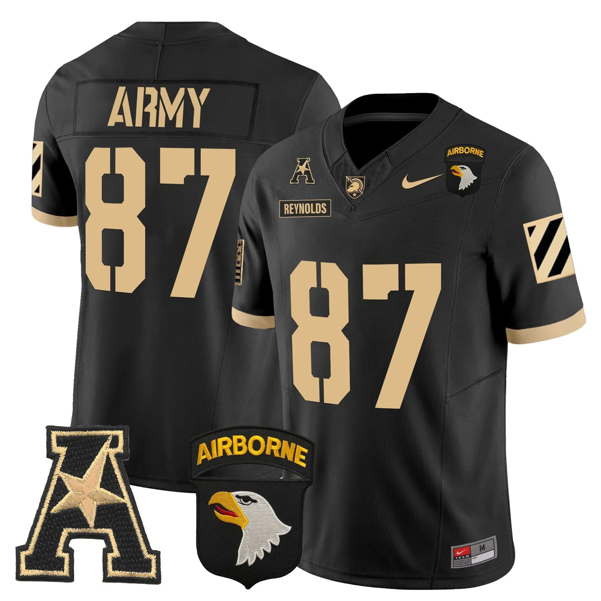Personalized ABK 101st Airborne Division Patch 2026 Vapor Limited Jersey V3 - Black / Casey Reynolds Stitched