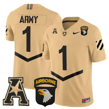 Personalized ABK 101st Airborne Division Patch 2026 Vapor Limited Jersey V3 - Tan / #1 Team Stitched