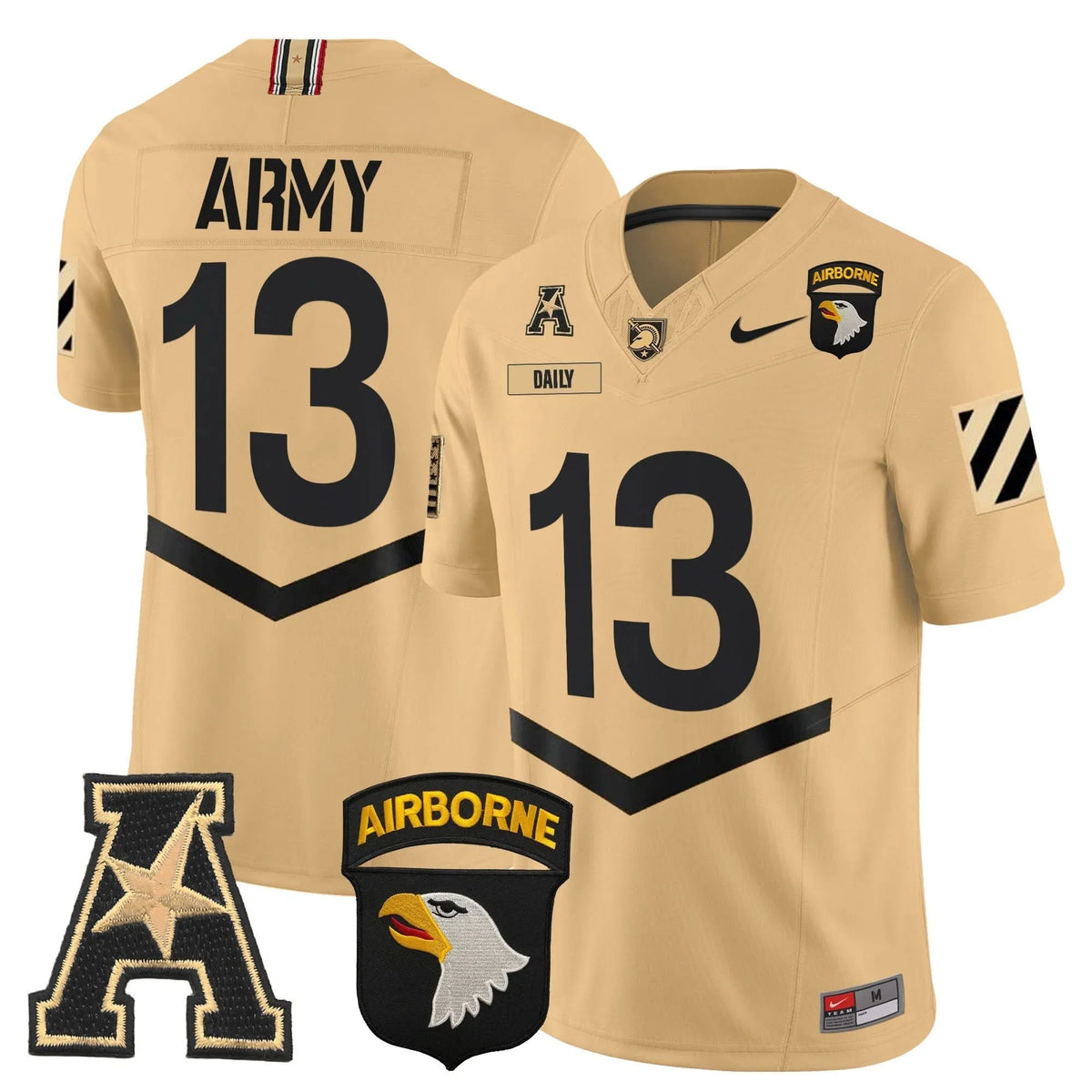 Personalized ABK 101st Airborne Division Patch 2026 Vapor Limited Jersey V3 - Tan / Bryson Daily Stitched