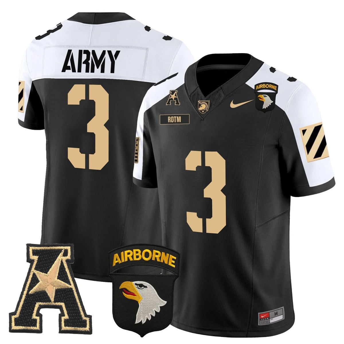 Personalized ABK 101st Airborne Division Patch 2026 Vapor Limited Jersey V3 - Alternate / #3 ROTM Stitched