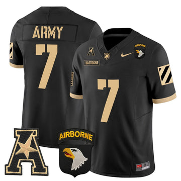 Personalized ABK 101st Airborne Division Patch 2026 Vapor Limited Jersey V3 - Black / #7 Bastogne Stitched