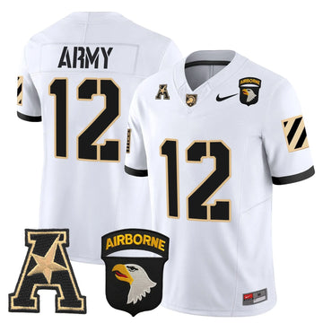Personalized ABK 101st Airborne Division Patch 2026 Vapor Limited Jersey V3 - White / #12th Man Stitched