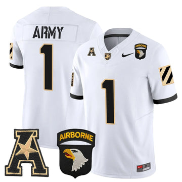 Personalized ABK 101st Airborne Division Patch 2026 Vapor Limited Jersey V3 - White / #1 Team Stitched