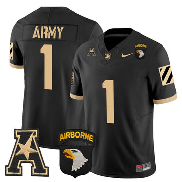 Personalized ABK 101st Airborne Division Patch 2026 Vapor Limited Jersey V3 - Black / #1 Team Stitched