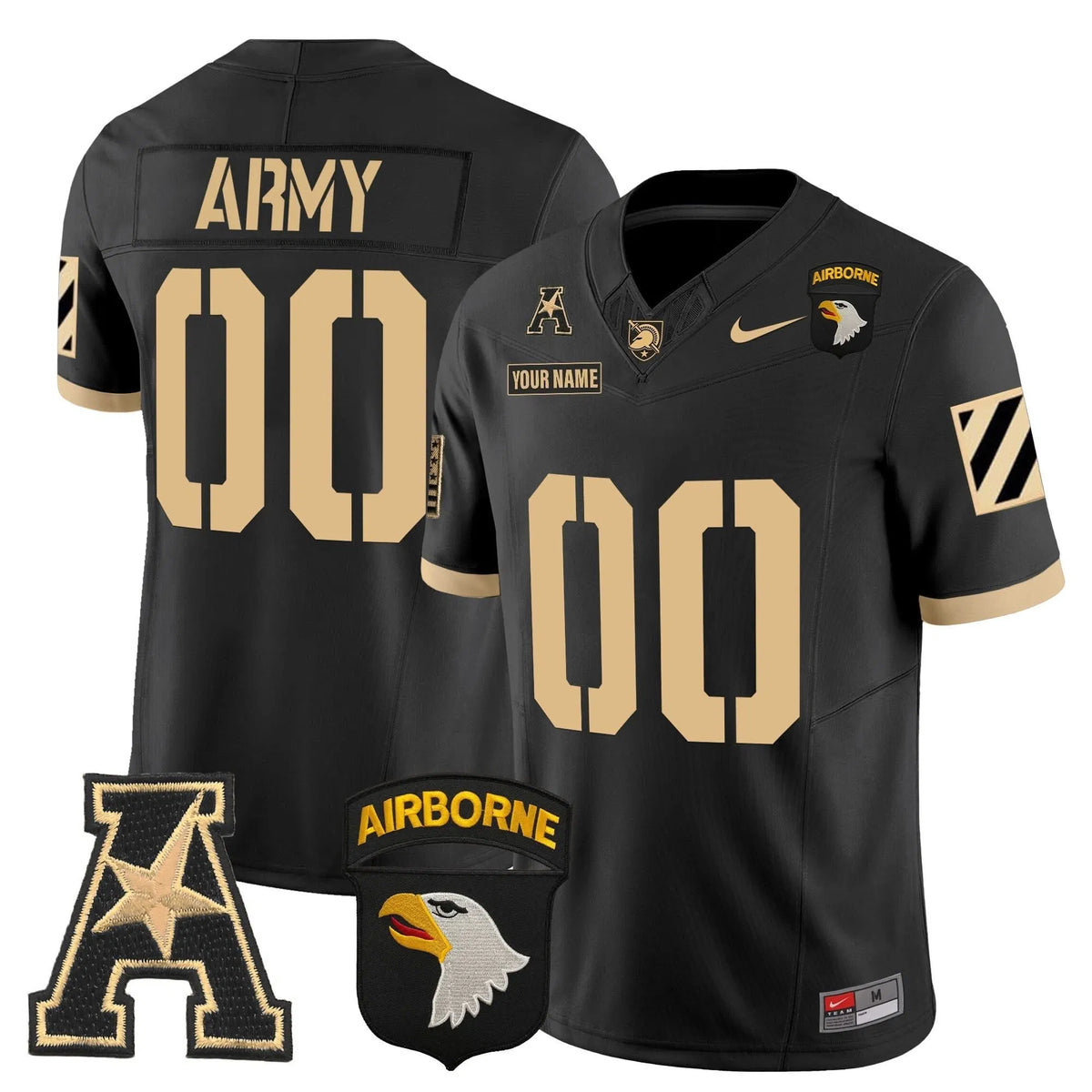 Personalized ABK 101st Airborne Division Patch 2026 Vapor Limited Custom Jersey V3 - Black Stitched