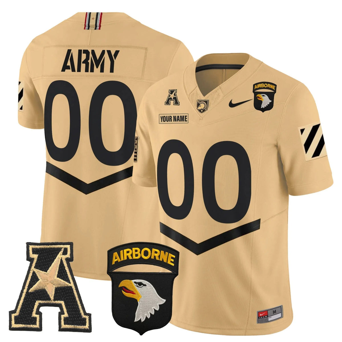 Personalized ABK 101st Airborne Division Patch 2026 Vapor Limited Custom Jersey V3 - Tan Stitched