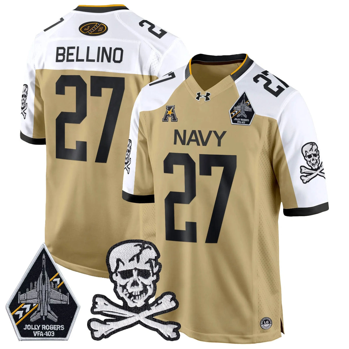 Personalized NM 2026 Game Jersey - Gold Alternate / Joe Bellino Stitched
