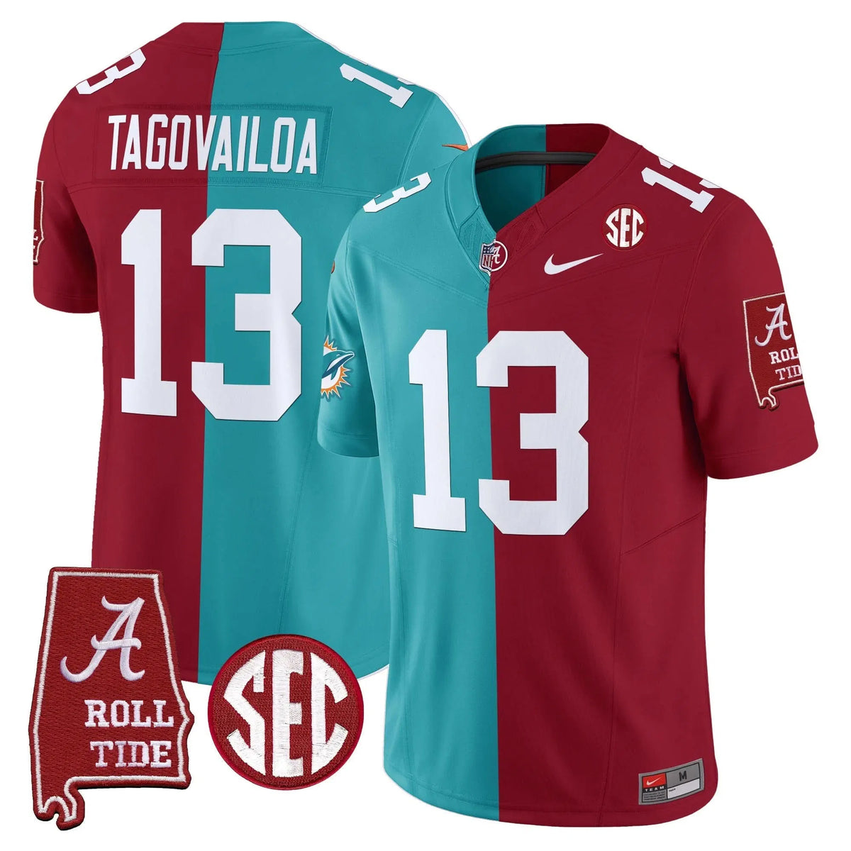 Personalized ACT Split Vapor Limited Jersey - Tua Tagovailoa Stitched