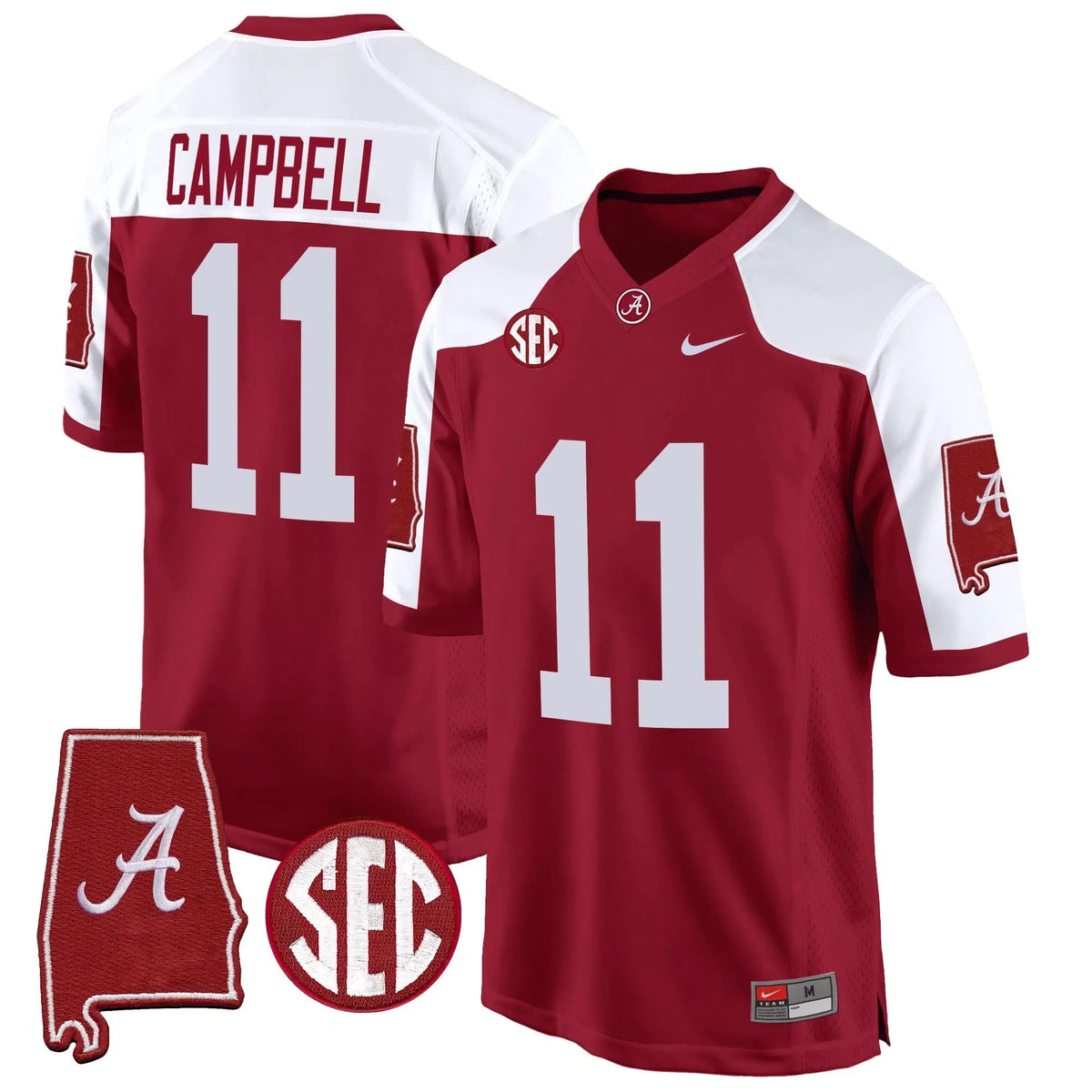 Personalized ACT 2026 Alabama Map Patch Game Jersey - Alternate / Jihaad Campbell Stitched
