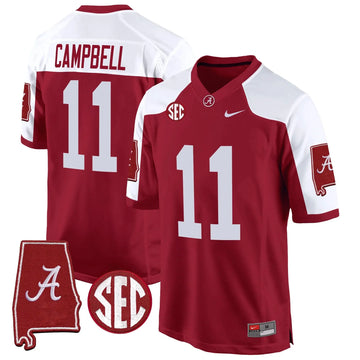 Personalized ACT 2026 Alabama Map Patch Game Jersey - Alternate / Jihaad Campbell Stitched