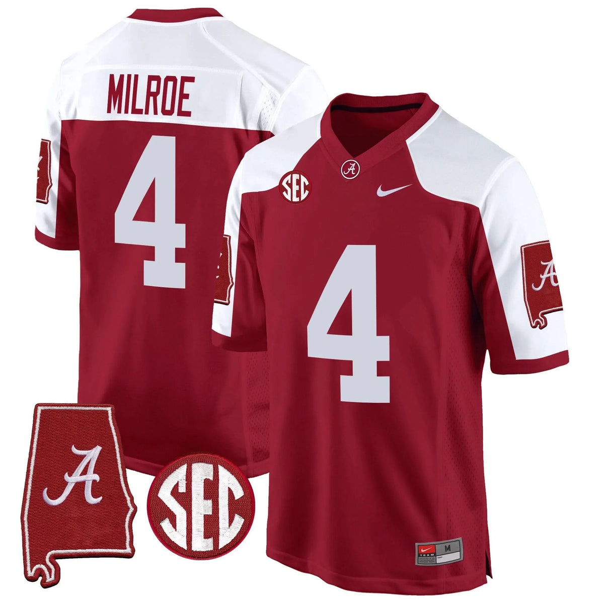 Personalized ACT 2026 Alabama Map Patch Game Jersey - Alternate / Jalen Milroe Stitched