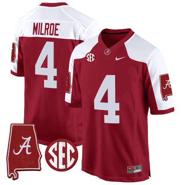 Personalized ACT 2026 Alabama Map Patch Game Jersey - Alternate / Jalen Milroe Stitched