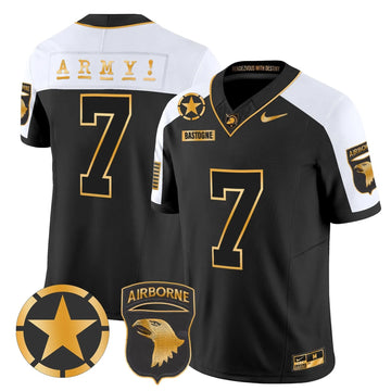 Personalized ABK 101st Airborne Division Patch 2026 Gold Vapor Limited Jersey - Alternate / #7 Bastogne Stitched