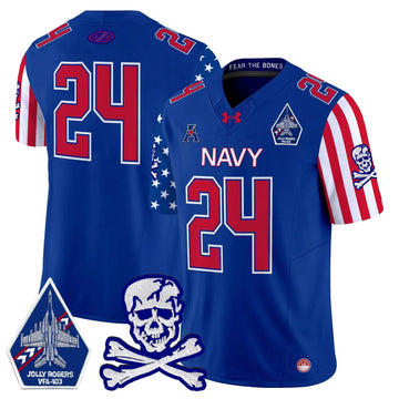 Personalized NM 2026 American Style Vapor Limited Jersey - Royal / #24 Midshipmen Stitched