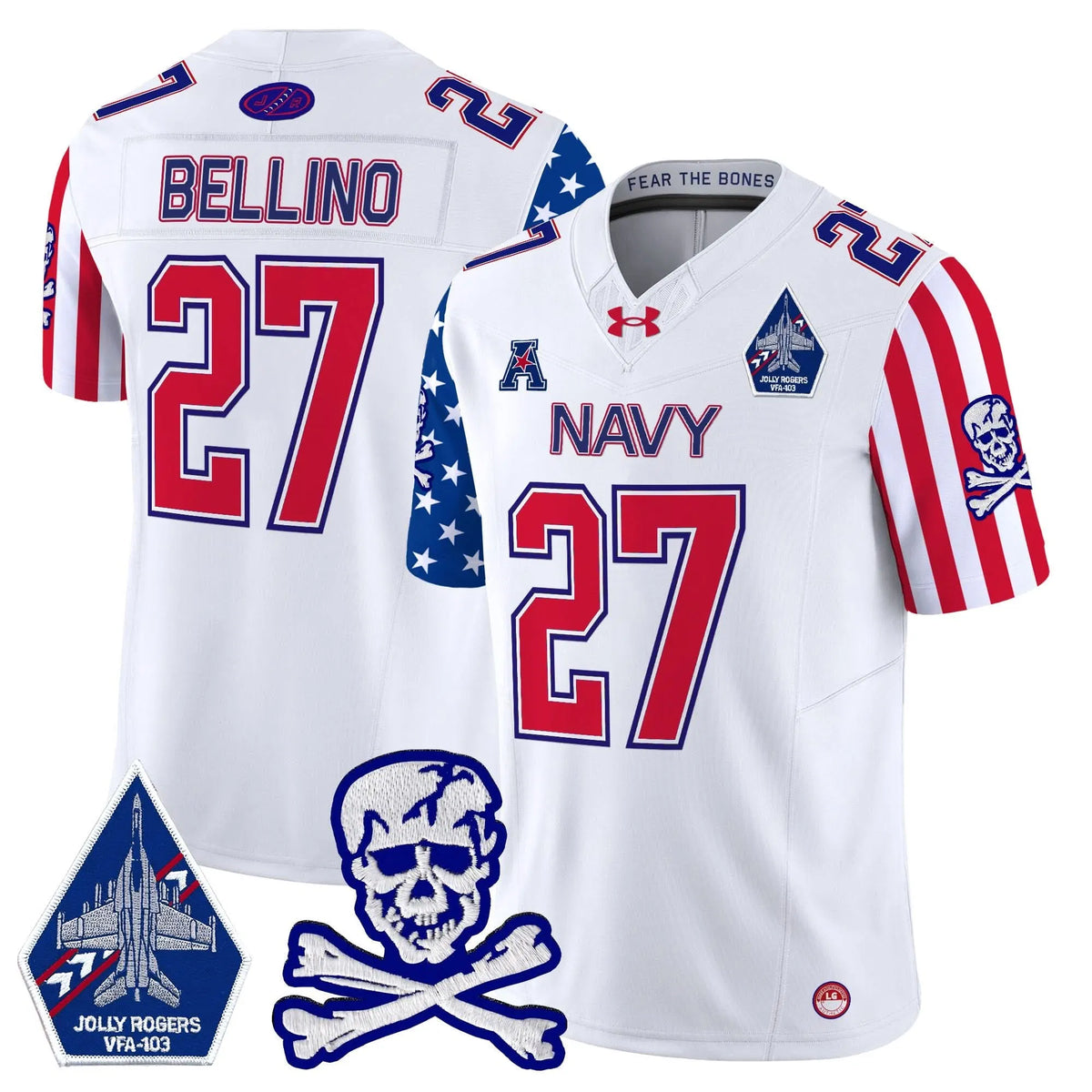 Personalized NM 2026 American Style Vapor Limited Jersey - White / Joe Bellino Stitched