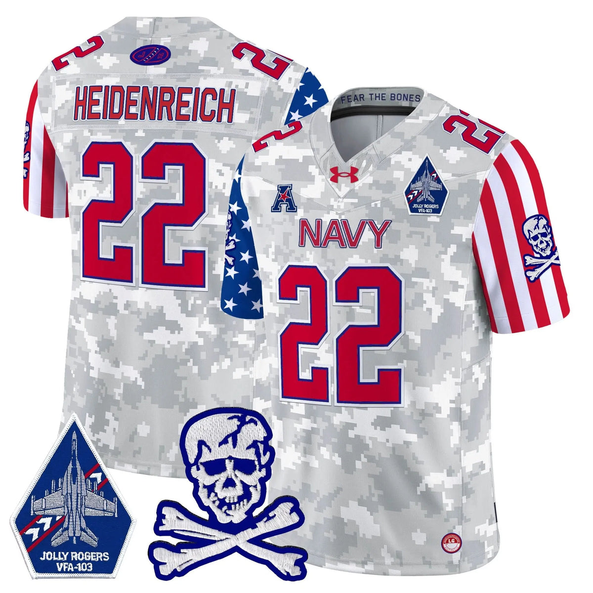 Personalized NM 2026 American Style Vapor Limited Jersey - Arctic Camo / Eli Heidenreich Stitched
