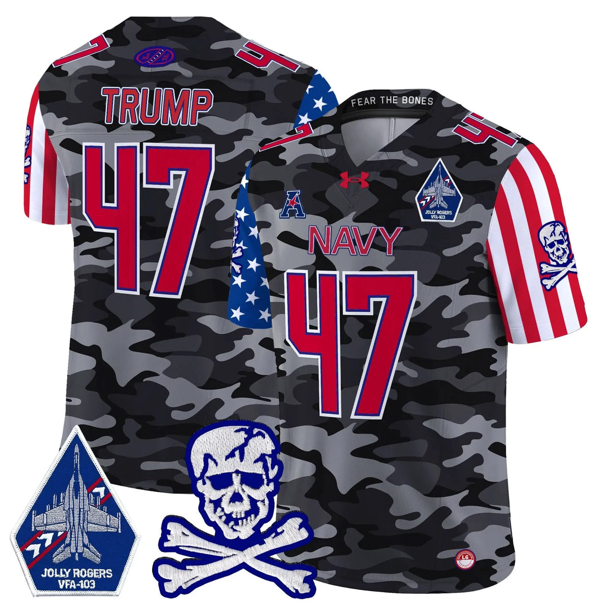 Personalized NM 2026 American Style Vapor Limited Jersey - Black Camo / Trump Stitched