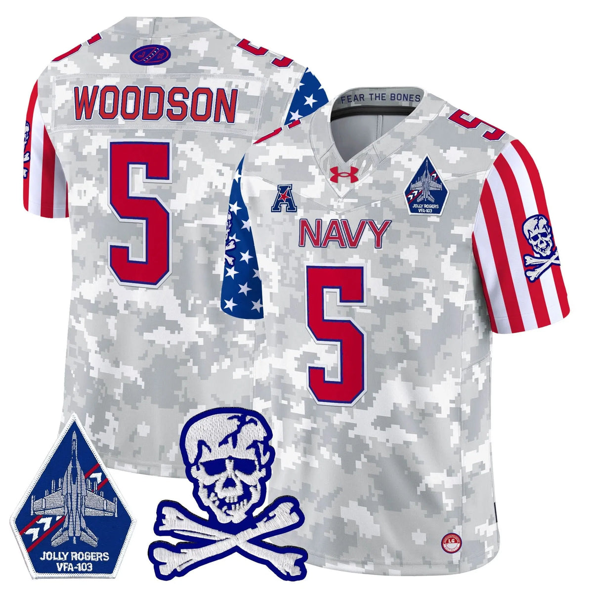 Personalized NM 2026 American Style Vapor Limited Jersey - Arctic Camo / Braxton Woodson Stitched