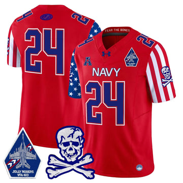 Personalized NM 2026 American Style Vapor Limited Jersey - Red / #24 Midshipmen Stitched