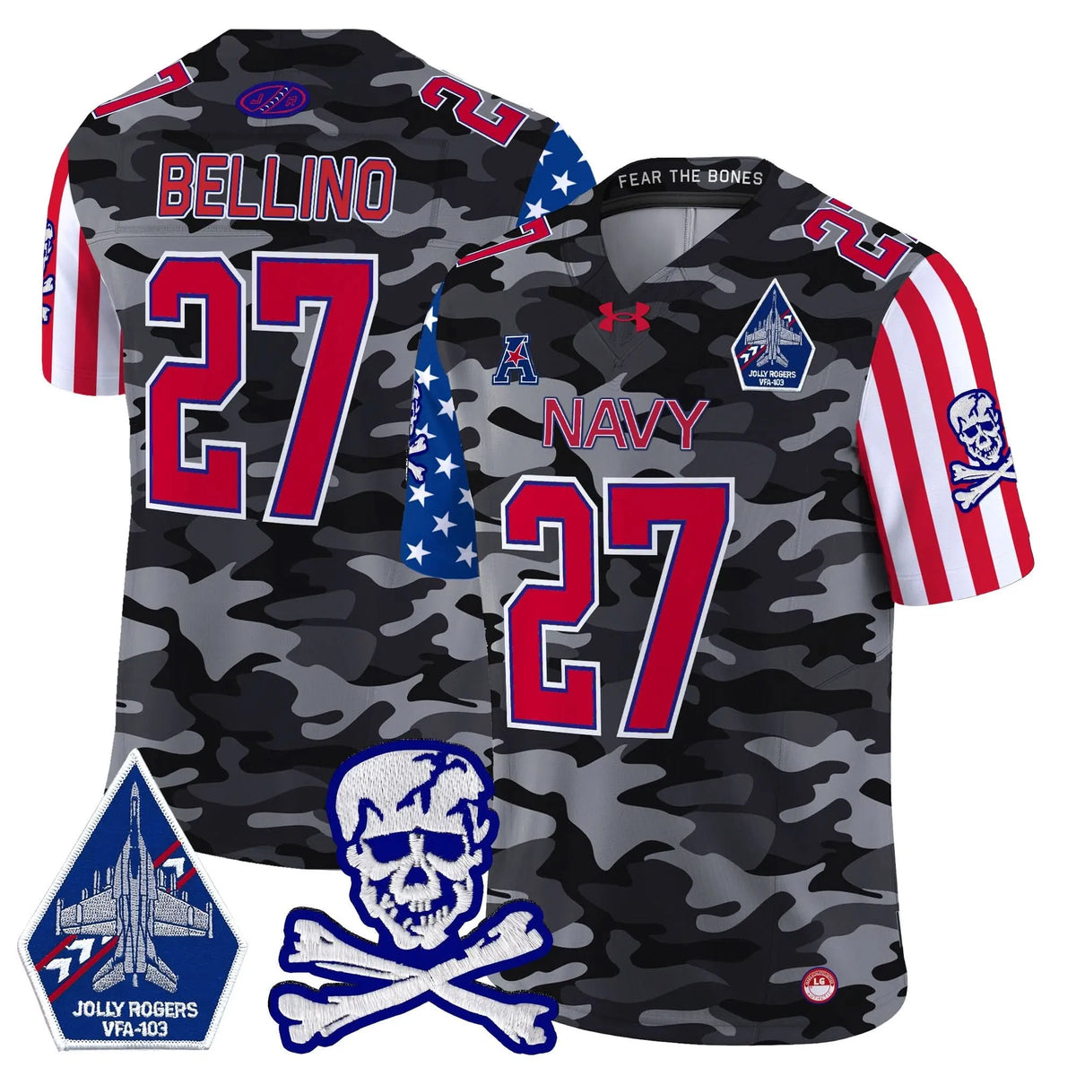 Personalized NM 2026 American Style Vapor Limited Jersey - Black Camo / Joe Bellino Stitched