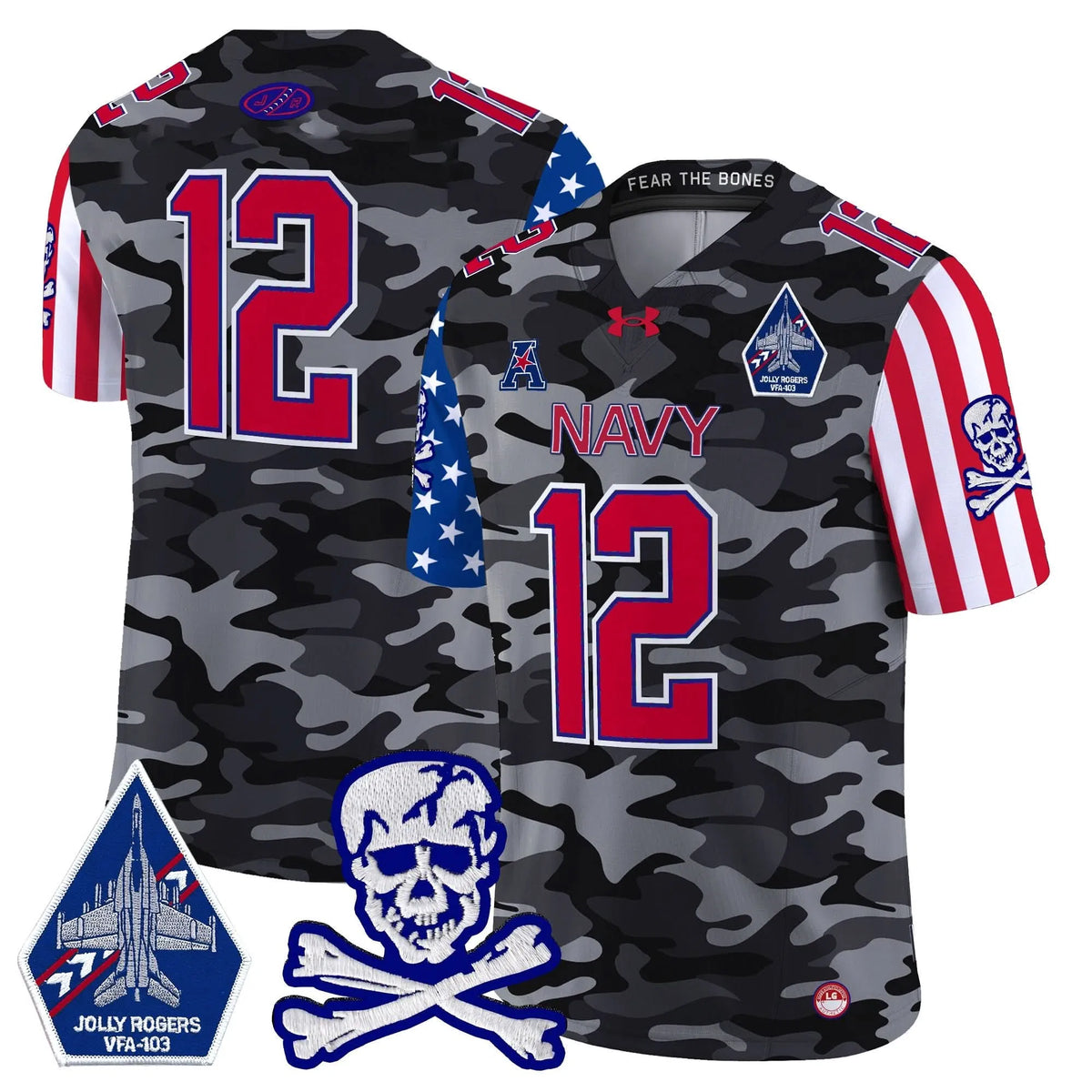 Personalized NM 2026 American Style Vapor Limited Jersey - Black Camo / 12th Man Stitched