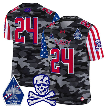 Personalized NM 2026 American Style Vapor Limited Jersey - Black Camo / #24 Midshipmen Stitched