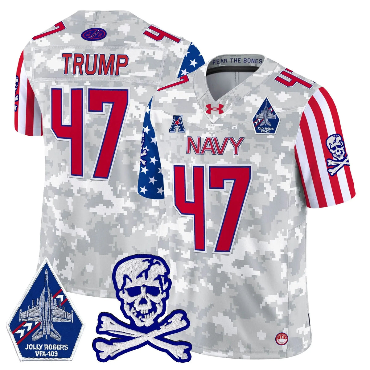 Personalized NM 2026 American Style Vapor Limited Jersey - Arctic Camo / Trump Stitched