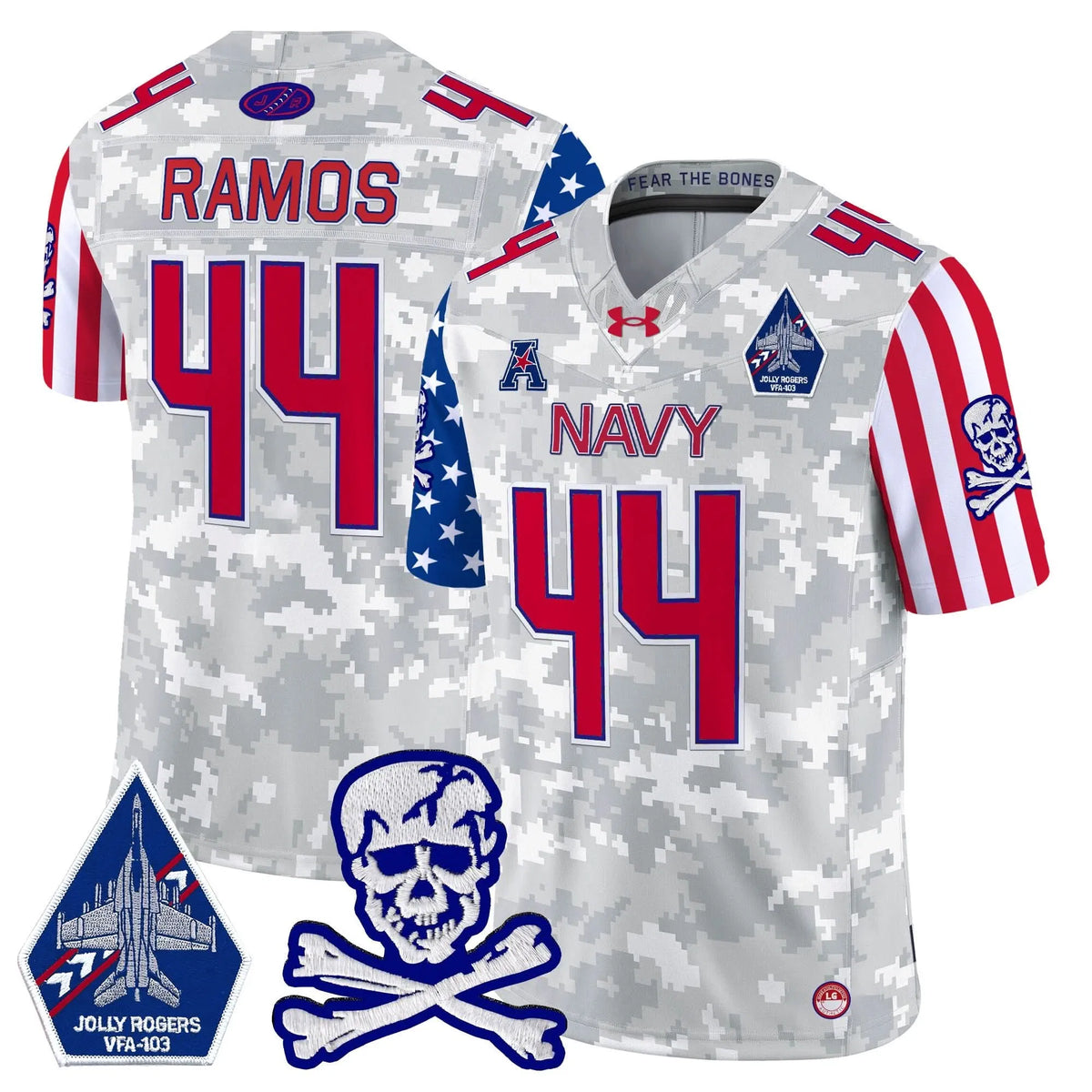 Personalized NM 2026 American Style Vapor Limited Jersey - Arctic Camo / Colin Ramos Stitched
