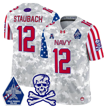 Personalized NM 2026 American Style Vapor Limited Jersey - Arctic Camo / Roger Staubach Stitched