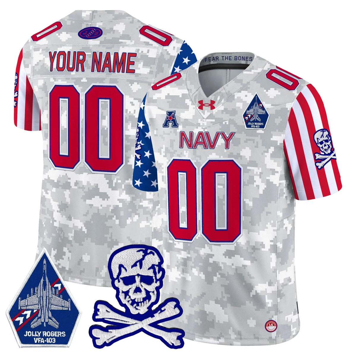 Personalized NM 2026 American Style Vapor Limited Custom Jersey - Arctic Camo Stitched