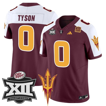 Personalized SD 2026 Big 12 Championship Patch Vapor Limited Jersey - Maroon Alternate / Jordyn Tyson Stitched