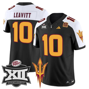 Personalized SD 2026 Big 12 Championship Patch Vapor Limited Jersey - Black Alternate / Sam Leavitt Stitched
