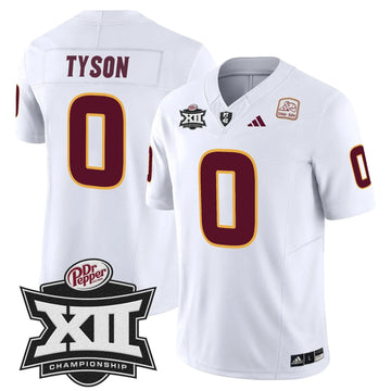 Personalized SD 2026 Big 12 Championship Patch Vapor Limited Jersey - White / Jordyn Tyson Stitched