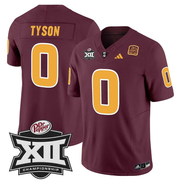 Personalized SD 2026 Big 12 Championship Patch Vapor Limited Jersey - Maroon / Jordyn Tyson Stitched