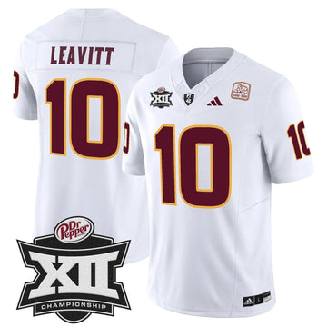 Personalized SD 2026 Big 12 Championship Patch Vapor Limited Jersey - White / Sam Leavitt Stitched