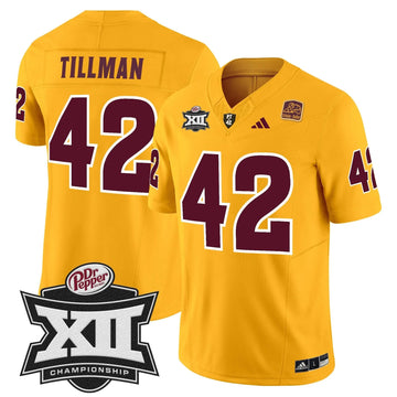 Personalized SD 2026 Big 12 Championship Patch Vapor Limited Jersey - Gold / Pat Tillman Stitched