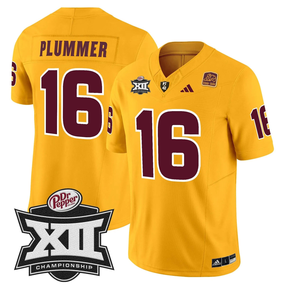 Personalized SD 2026 Big 12 Championship Patch Vapor Limited Jersey - Gold / Jake Plummer Stitched