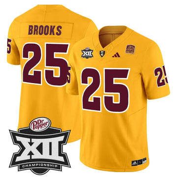 Personalized SD 2026 Big 12 Championship Patch Vapor Limited Jersey - Gold / DeCarlos Brooks Stitched