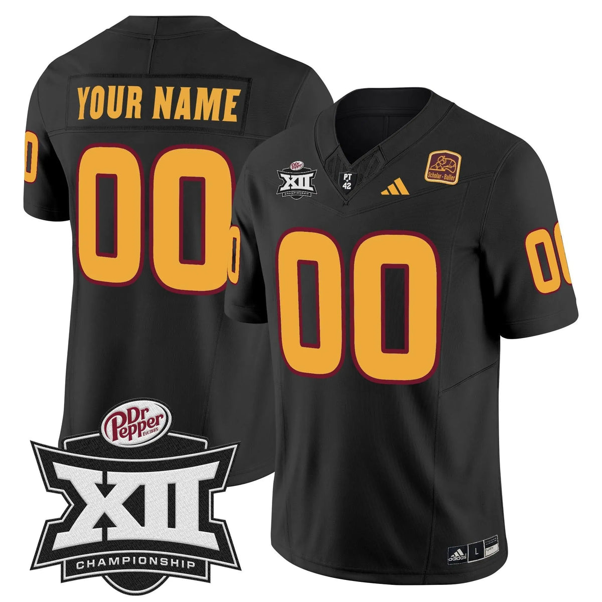 Personalized SD 2026 Big 12 Championship Patch Vapor Limited Custom Jersey - Black Stitched