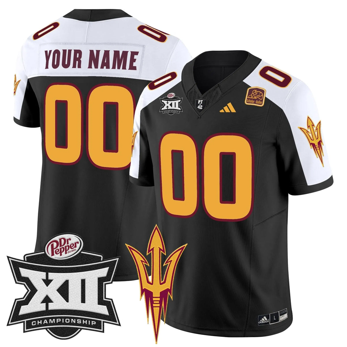 Personalized SD 2026 Big 12 Championship Patch Vapor Limited Custom Jersey - Black Alternate Stitched