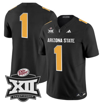 Personalized SD 2026 Big 12 Championship Patch Vapor Limited Jersey V2 - Black / #1 Team Stitched