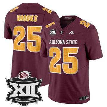 Personalized SD 2026 Big 12 Championship Patch Vapor Limited Jersey V2 - Maroon / DeCarlos Brooks Stitched