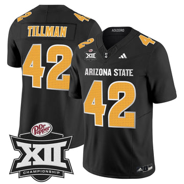 Personalized SD 2026 Big 12 Championship Patch Vapor Limited Jersey V2 - Black / Pat Tillman Stitched
